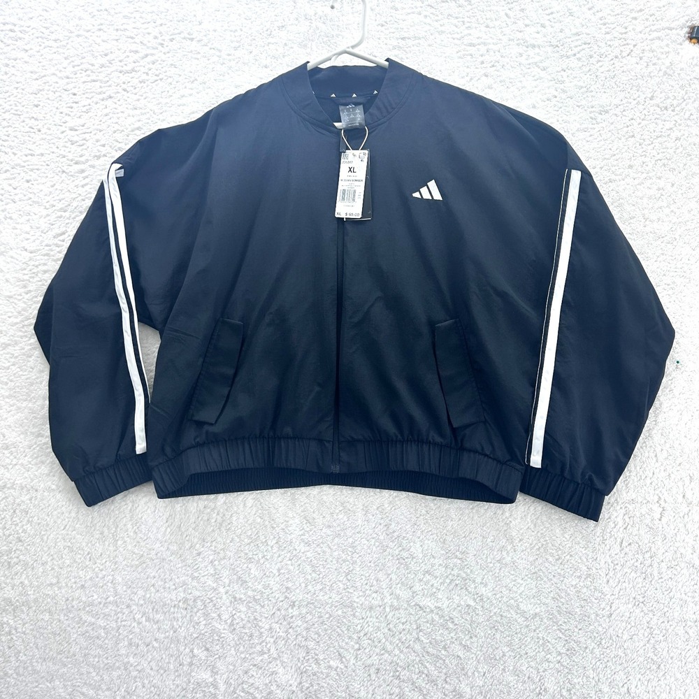 adidas  Jacket Women's Black XL‎  Essentials 3-Stripes Lifestyle Woven Bomber
